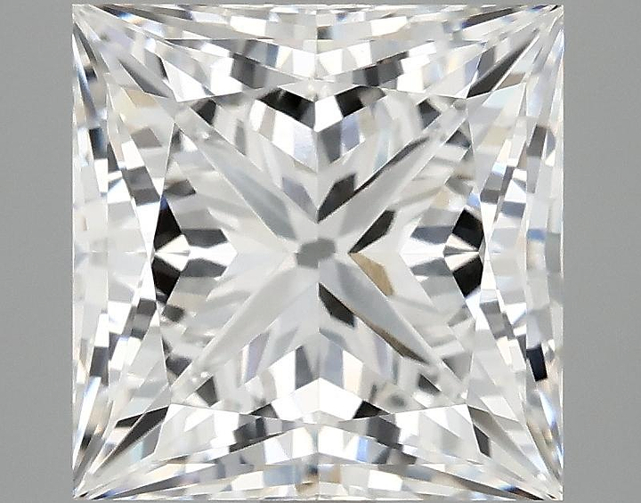 4.46 Carat Princess Shaped Ideal Cut VVS2 IGI Certified Lab Grown Diamond