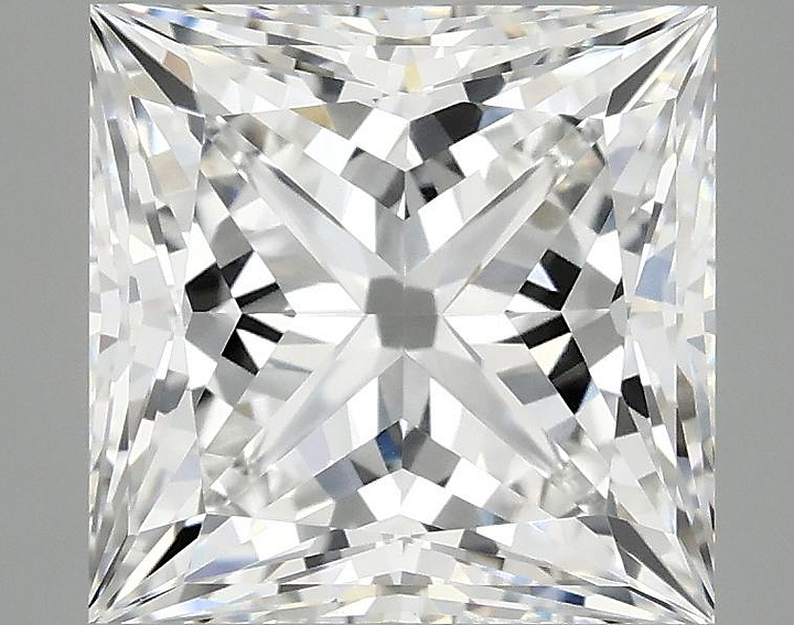 4.18 Carat Princess Shaped Ideal Cut VVS2 IGI Certified Lab Grown Diamond