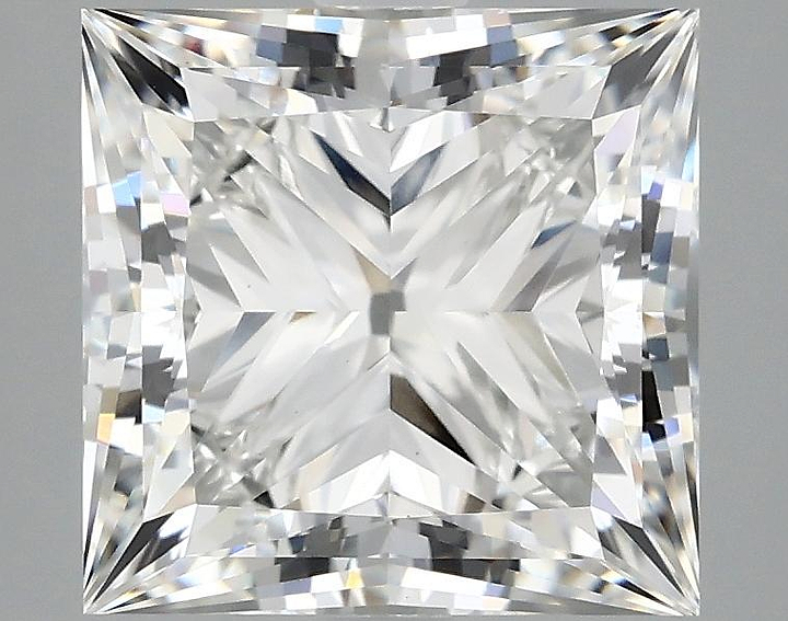 4.08 Carat Princess Shaped Ideal Cut VVS2 IGI Certified Lab Grown Diamond
