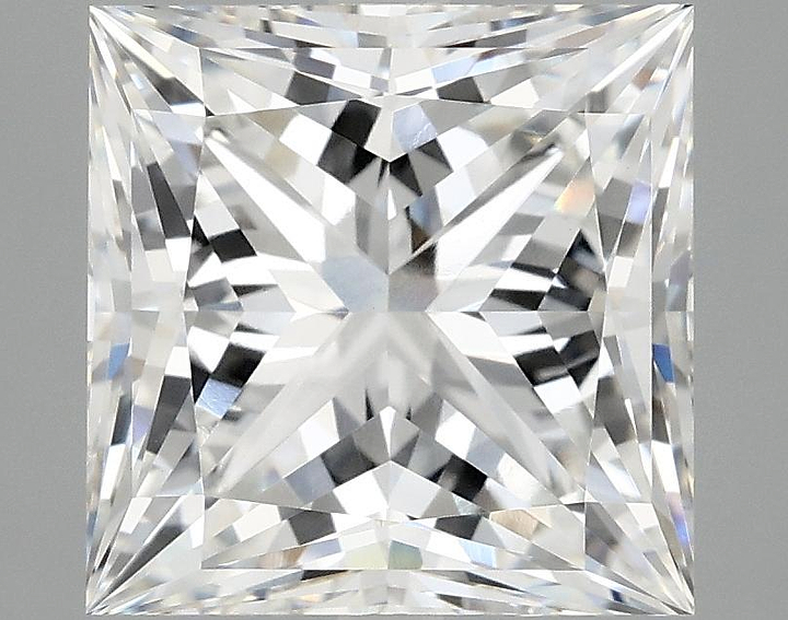 5.07 Carat Princess Shaped Ideal Cut VVS2 IGI Certified Lab Grown Diamond