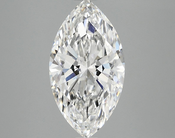 3.04 Carat Marquise Shaped Excellent Cut VVS2 IGI Certified Lab Grown Diamond