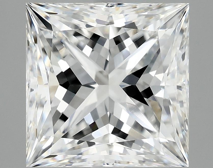 5.07 Carat Princess Shaped Ideal Cut VVS2 IGI Certified Lab Grown Diamond