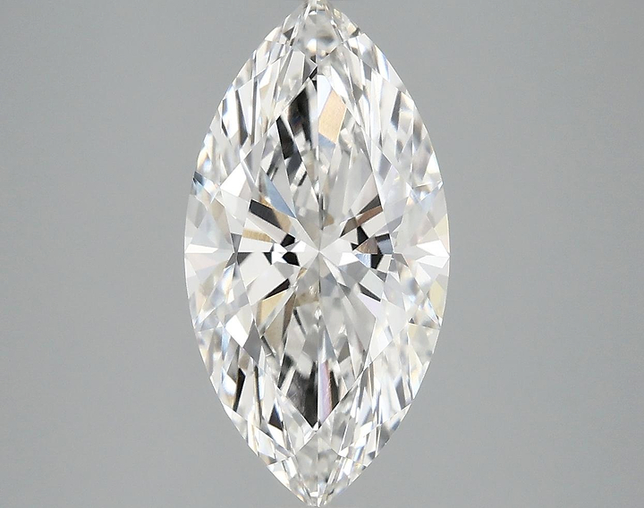 3.07 Carat Marquise Shaped Ideal Cut VVS2 IGI Certified Lab Grown Diamond