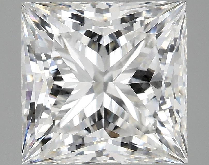 4.19 Carat Princess Shaped Ideal Cut VVS2 IGI Certified Lab Grown Diamond
