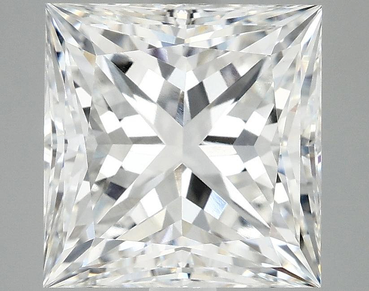 4.81 Carat Princess Shaped Ideal Cut VVS2 IGI Certified Lab Grown Diamond