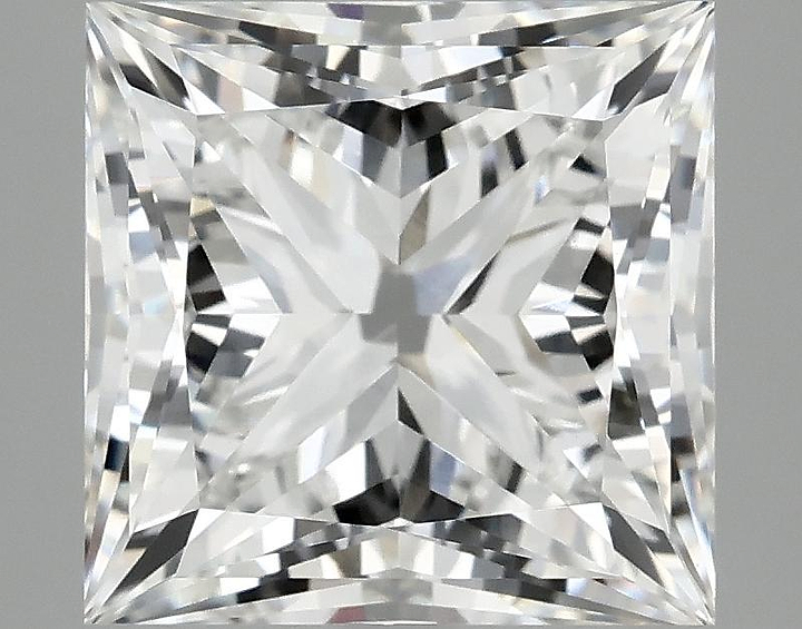5.09 Carat Princess Shaped Ideal Cut VVS2 IGI Certified Lab Grown Diamond