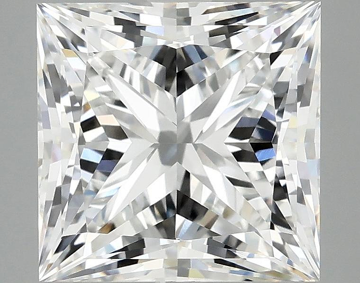 4.11 Carat Princess Shaped Ideal Cut VVS2 IGI Certified Lab Grown Diamond