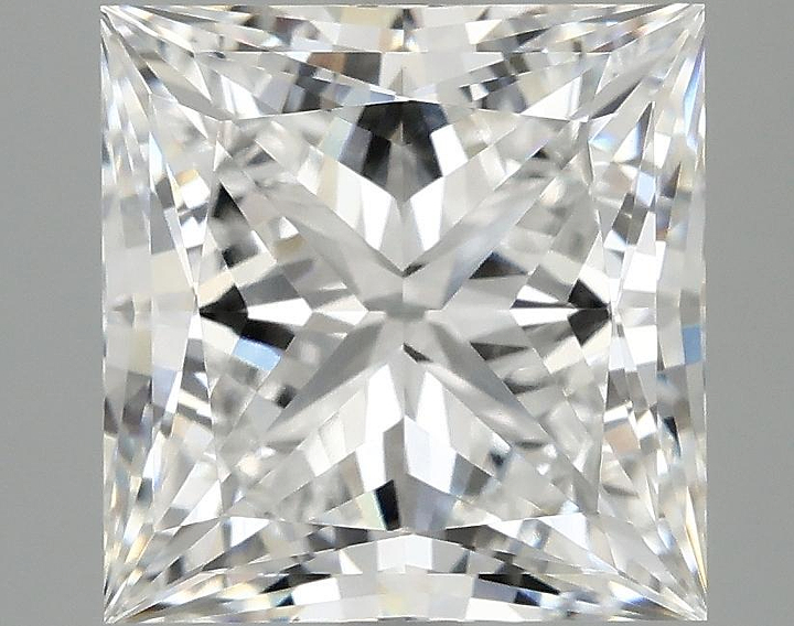 5.05 Carat Princess Shaped Ideal Cut VVS2 IGI Certified Lab Grown Diamond