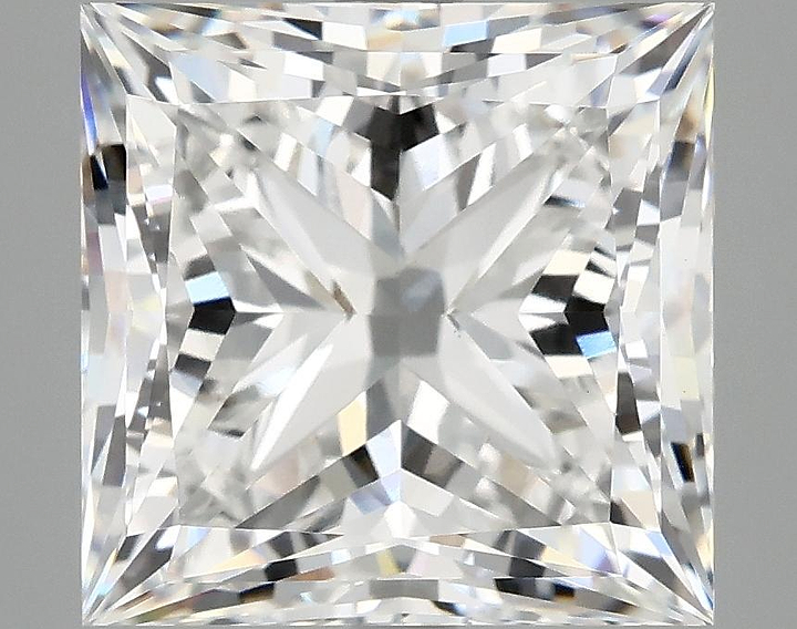 6.04 Carat Princess Shaped Ideal Cut VVS2 IGI Certified Lab Grown Diamond