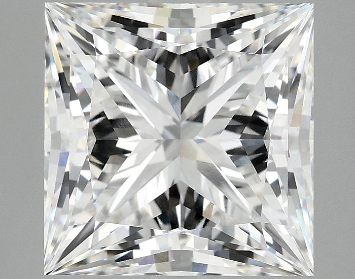 5.07 Carat Princess Shaped Ideal Cut VVS2 IGI Certified Lab Grown Diamond
