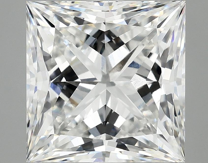 5.06 Carat Princess Shaped Ideal Cut VVS2 IGI Certified Lab Grown Diamond