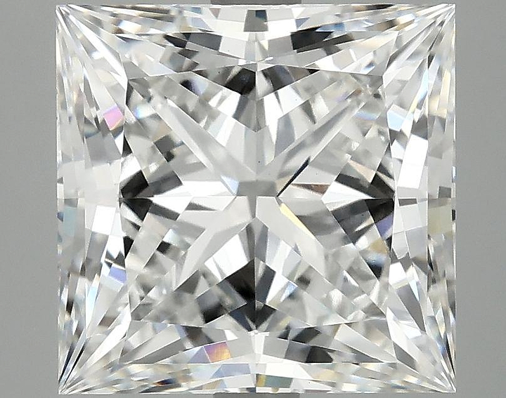 4.74 Carat Princess Shaped Ideal Cut VVS2 IGI Certified Lab Grown Diamond
