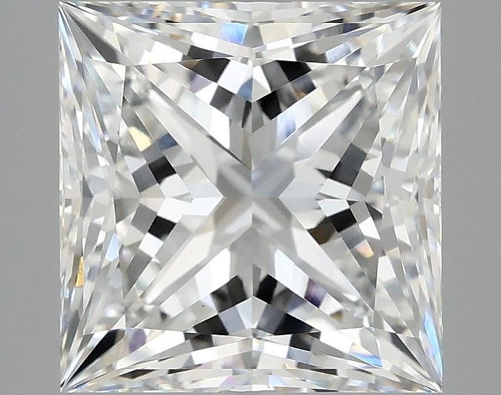5.08 Carat Princess Shaped Ideal Cut VVS2 IGI Certified Lab Grown Diamond