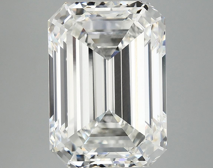 7.64 Carat Emerald Shaped Ideal Cut VVS2 IGI Certified Lab Grown Diamond