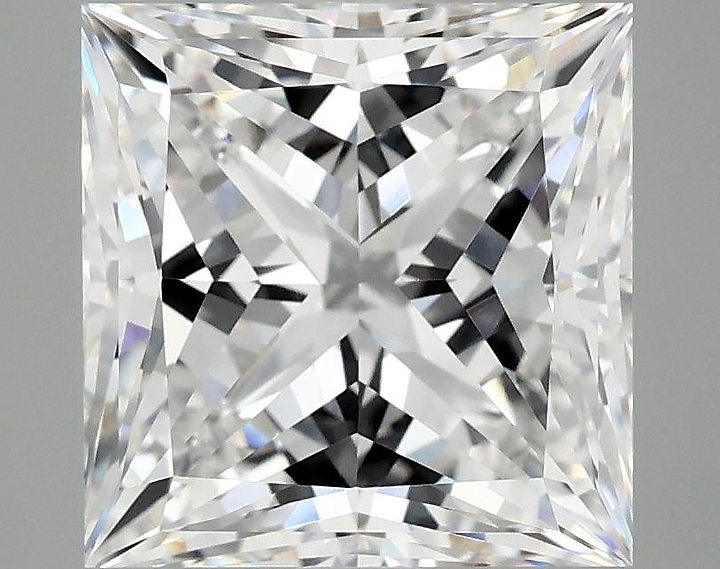 5.07 Carat Princess Shaped Ideal Cut VVS2 IGI Certified Lab Grown Diamond
