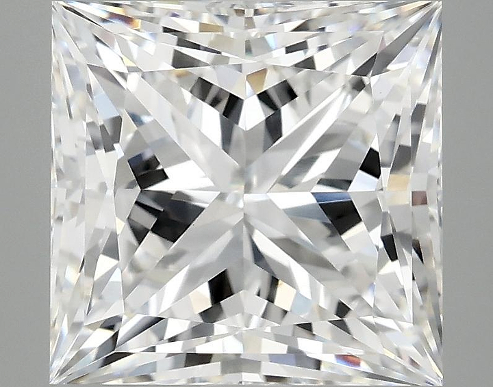 5.07 Carat Princess Shaped Ideal Cut VVS2 IGI Certified Lab Grown Diamond