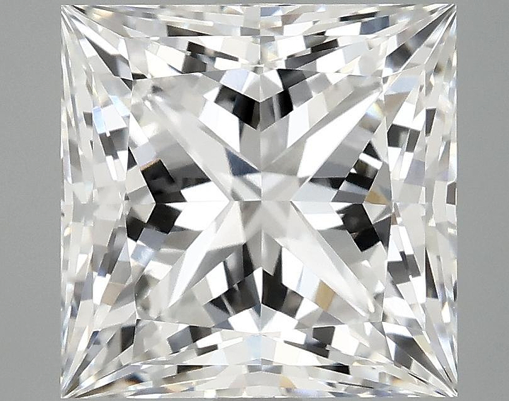 5.09 Carat Princess Shaped Ideal Cut VVS2 IGI Certified Lab Grown Diamond