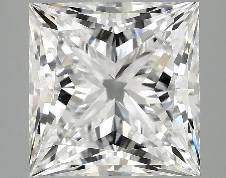 4.19 Carat Princess Shaped Ideal Cut VVS2 IGI Certified Lab Grown Diamond