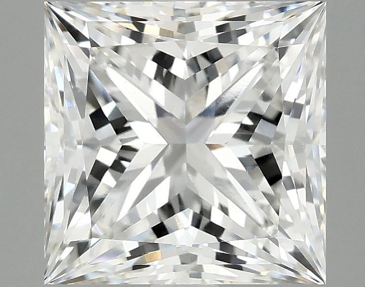 4.17 Carat Princess Shaped Ideal Cut VVS2 IGI Certified Lab Grown Diamond