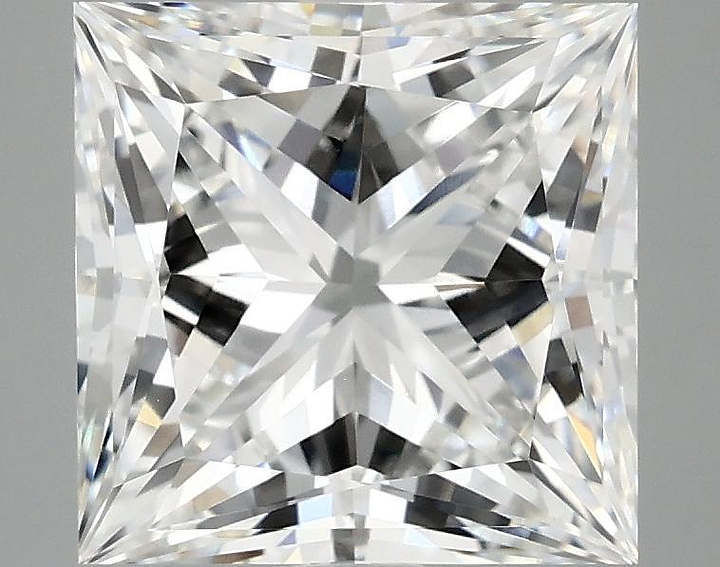 4.05 Carat Princess Shaped Ideal Cut VVS2 IGI Certified Lab Grown Diamond