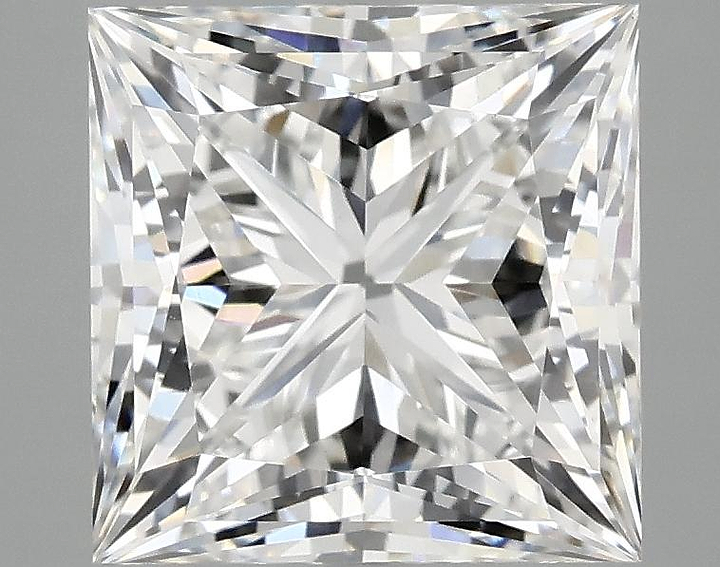 4.08 Carat Princess Shaped Ideal Cut VVS2 IGI Certified Lab Grown Diamond