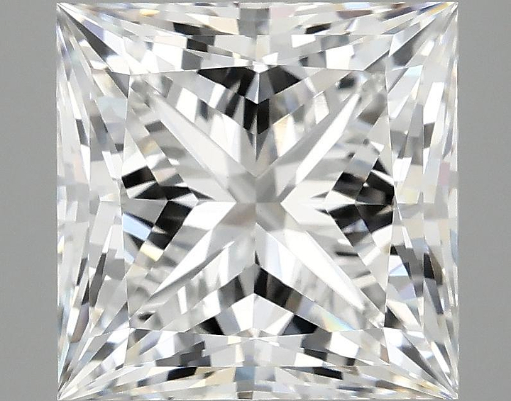5.05 Carat Princess Shaped Ideal Cut VVS2 IGI Certified Lab Grown Diamond