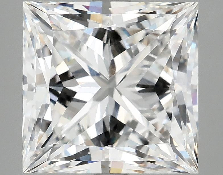 5.08 Carat Princess Shaped Ideal Cut VVS2 IGI Certified Lab Grown Diamond