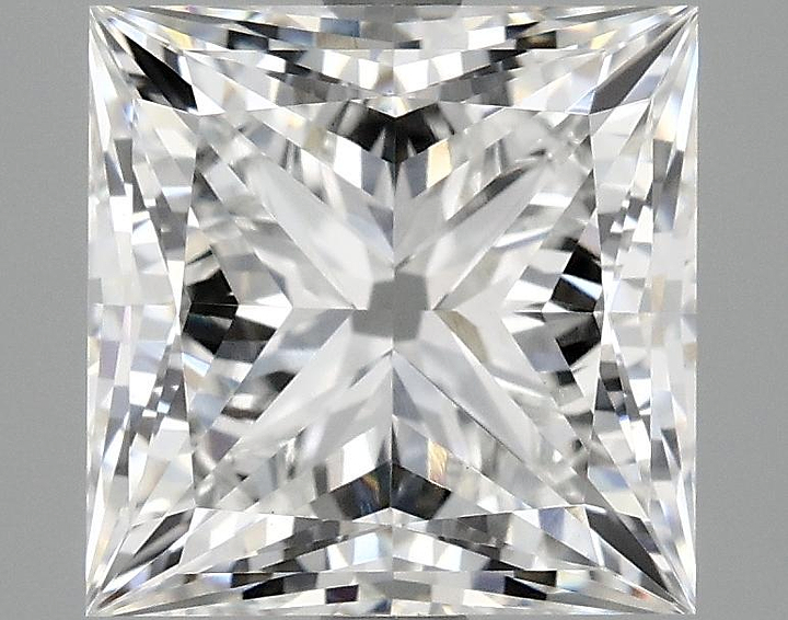 4.17 Carat Princess Shaped Ideal Cut VVS2 IGI Certified Lab Grown Diamond