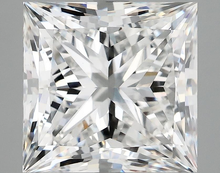 6.09 Carat Princess Shaped Ideal Cut VVS2 IGI Certified Lab Grown Diamond
