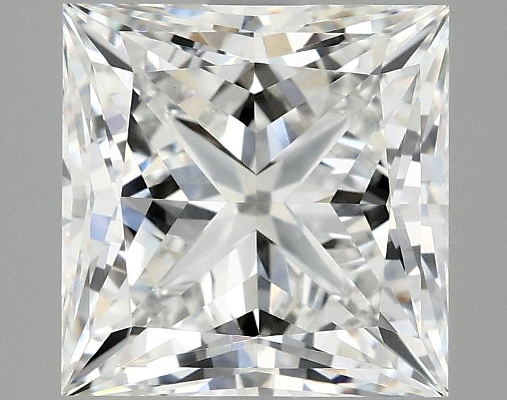 4.14 Carat Princess Shaped Ideal Cut VVS2 IGI Certified Lab Grown Diamond