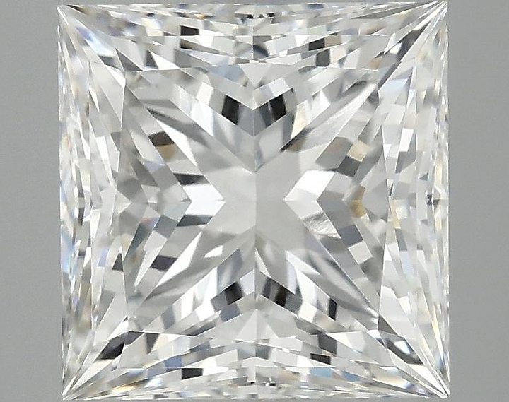4.04 Carat Princess Shaped Ideal Cut VVS2 IGI Certified Lab Grown Diamond
