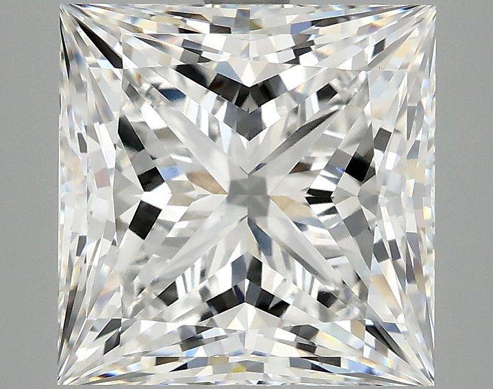 5.09 Carat Princess Shaped Ideal Cut VVS2 IGI Certified Lab Grown Diamond