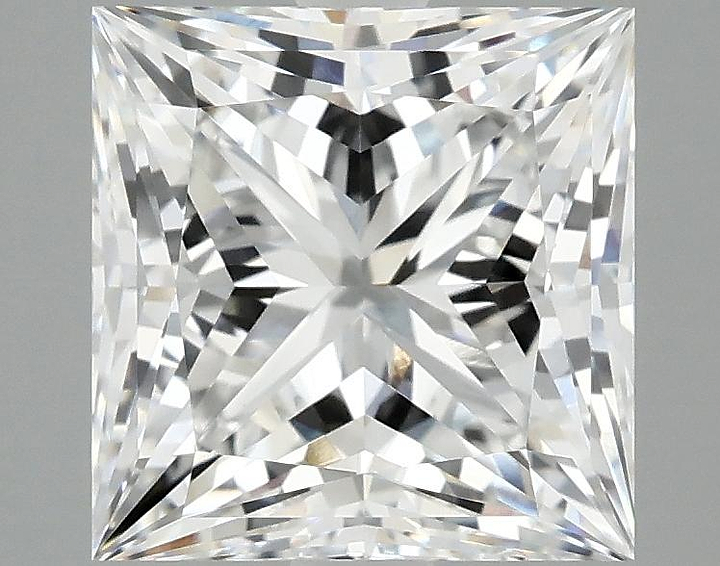 3.82 Carat Princess Shaped Ideal Cut VVS2 IGI Certified Lab Grown Diamond