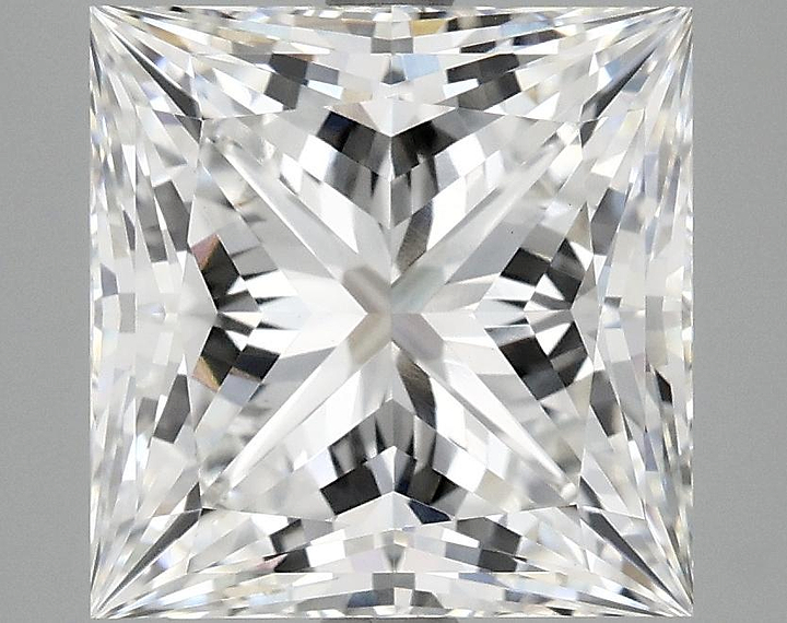 5.08 Carat Princess Shaped Ideal Cut VVS2 IGI Certified Lab Grown Diamond