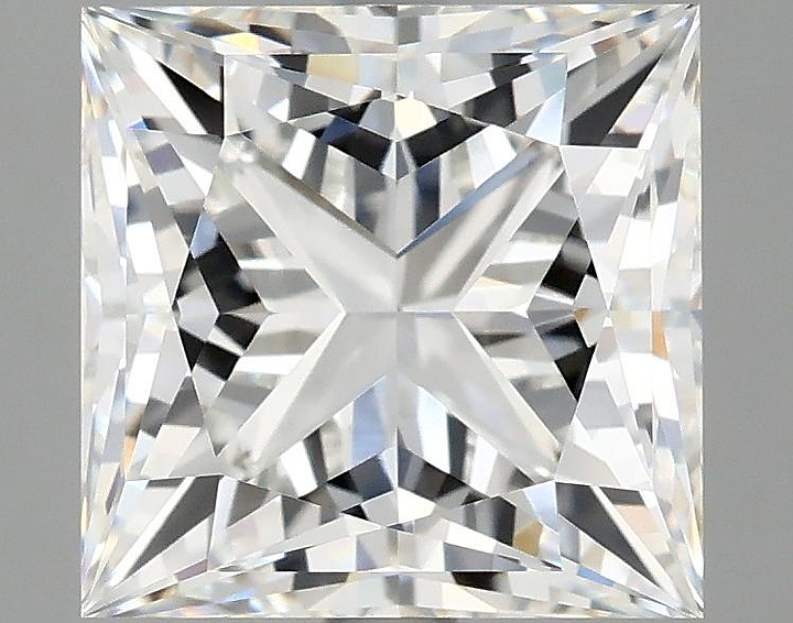 4.07 Carat Princess Shaped Ideal Cut VVS2 IGI Certified Lab Grown Diamond