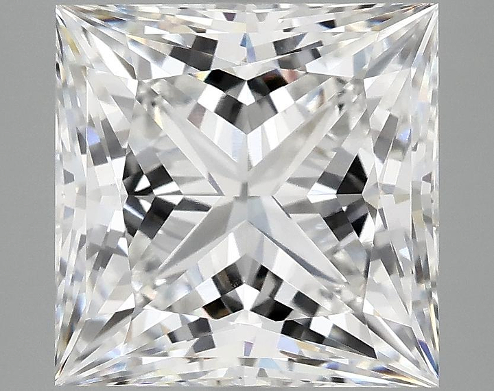 5.07 Carat Princess Shaped Ideal Cut VVS2 IGI Certified Lab Grown Diamond