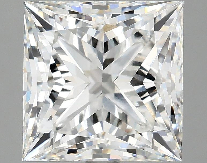 4.08 Carat Princess Shaped Ideal Cut VVS2 IGI Certified Lab Grown Diamond
