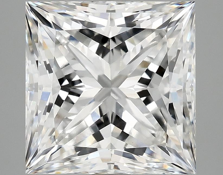5.07 Carat Princess Shaped Ideal Cut VVS2 IGI Certified Lab Grown Diamond