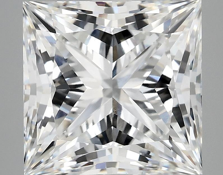 5.07 Carat Princess Shaped Ideal Cut VVS2 IGI Certified Lab Grown Diamond