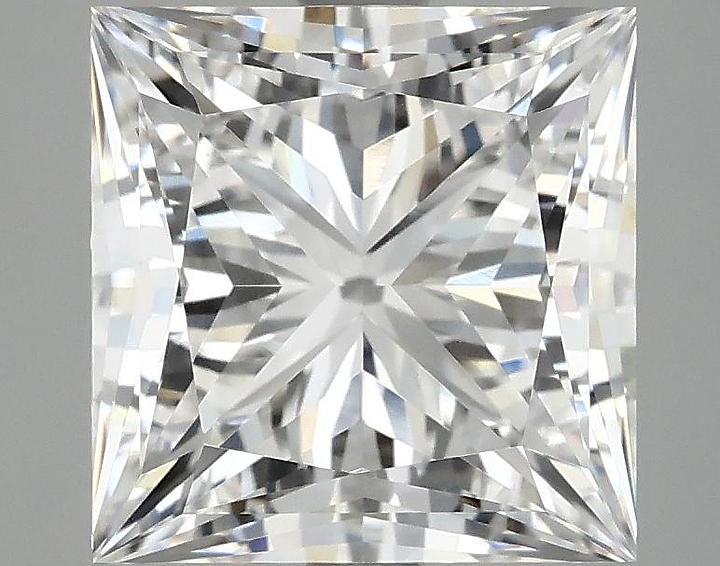 4.14 Carat Princess Shaped Ideal Cut VVS2 IGI Certified Lab Grown Diamond