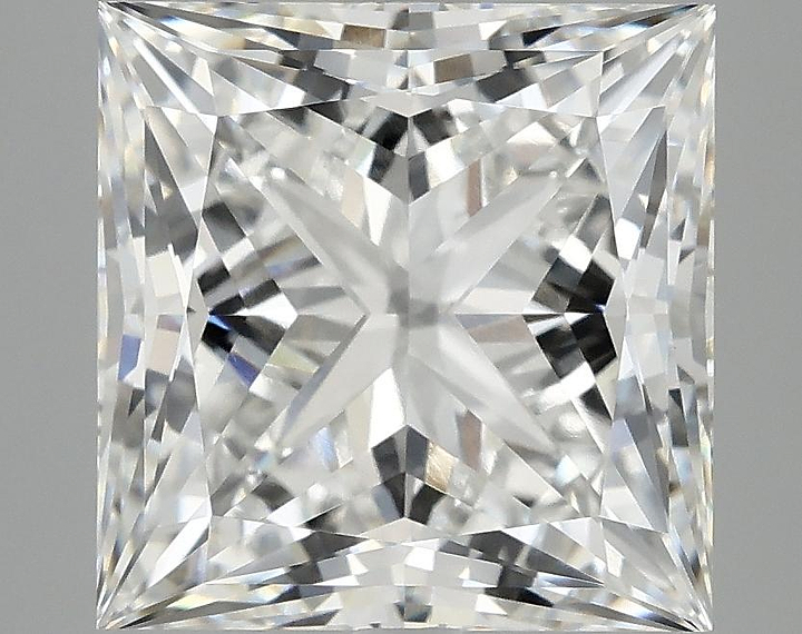 5.09 Carat Princess Shaped Ideal Cut VVS2 IGI Certified Lab Grown Diamond
