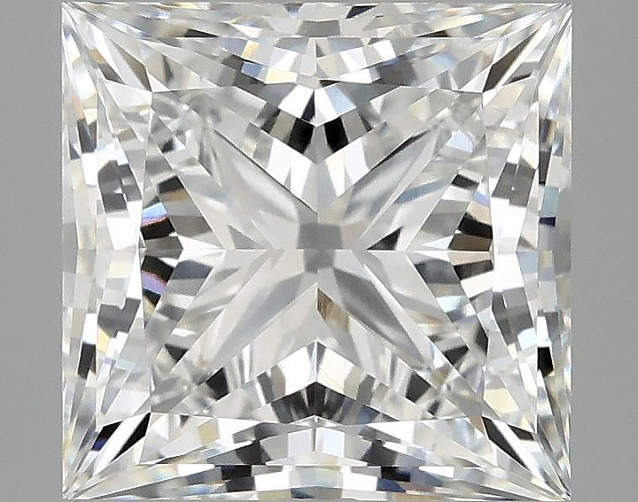 4.14 Carat Princess Shaped Ideal Cut VVS2 IGI Certified Lab Grown Diamond