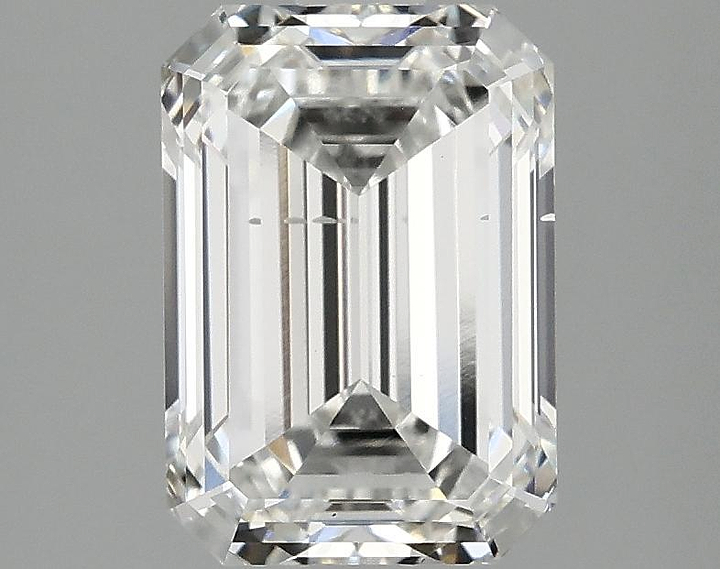 2.39 Carat Emerald Shaped Ideal Cut SI1 IGI Certified Lab Grown Diamond