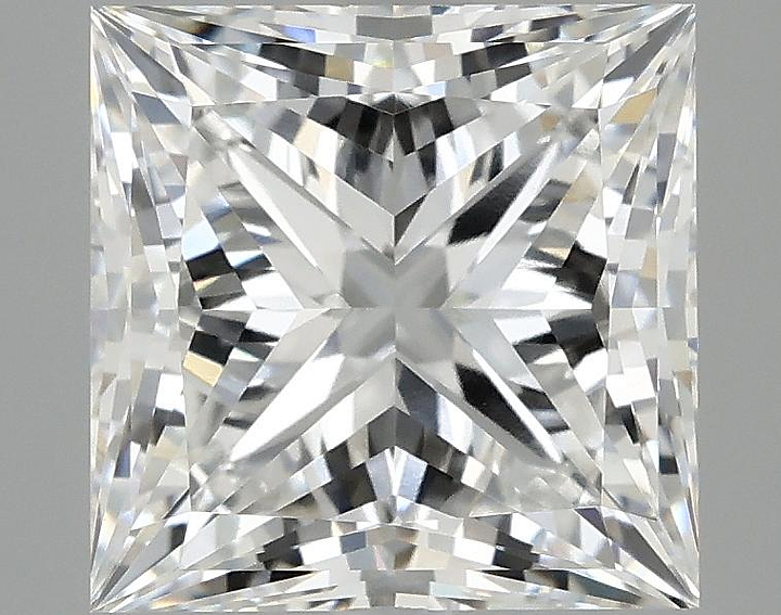 4.14 Carat Princess Shaped Ideal Cut VVS2 IGI Certified Lab Grown Diamond