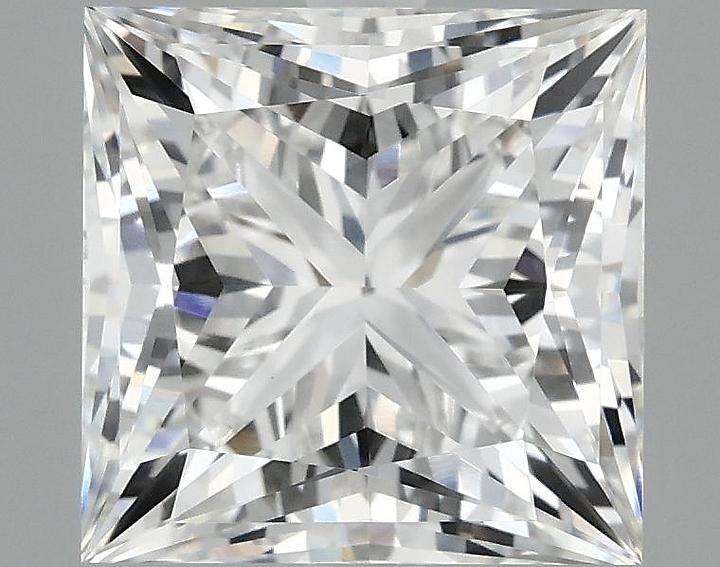 4.05 Carat Princess Shaped Ideal Cut VVS2 IGI Certified Lab Grown Diamond