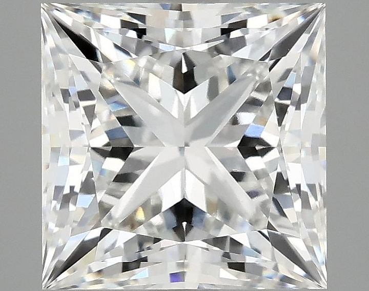 4.08 Carat Princess Shaped Ideal Cut VVS2 IGI Certified Lab Grown Diamond