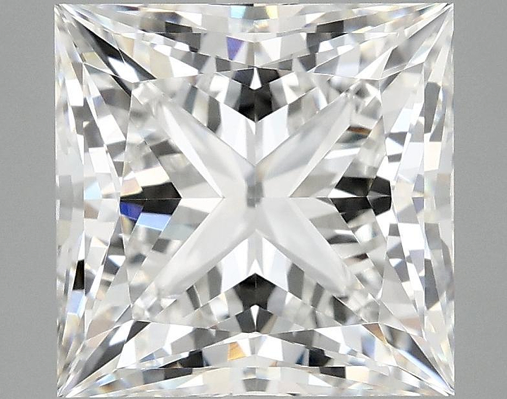 4.68 Carat Princess Shaped Ideal Cut VVS2 IGI Certified Lab Grown Diamond