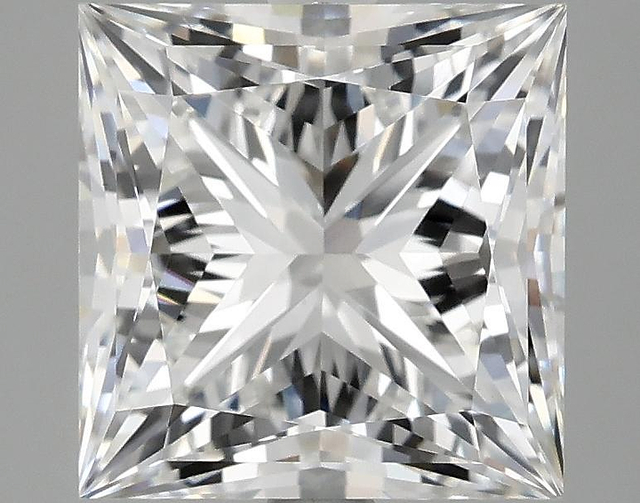 4.14 Carat Princess Shaped Ideal Cut VVS2 IGI Certified Lab Grown Diamond
