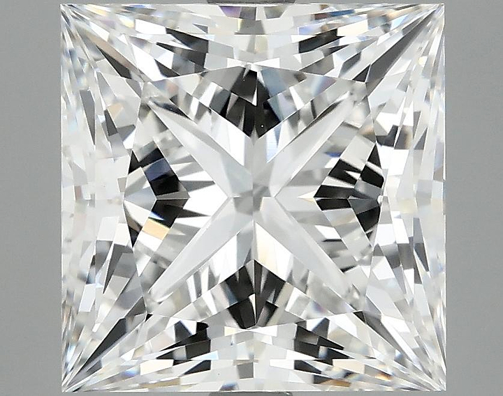 5.04 Carat Princess Shaped Ideal Cut VVS2 IGI Certified Lab Grown Diamond