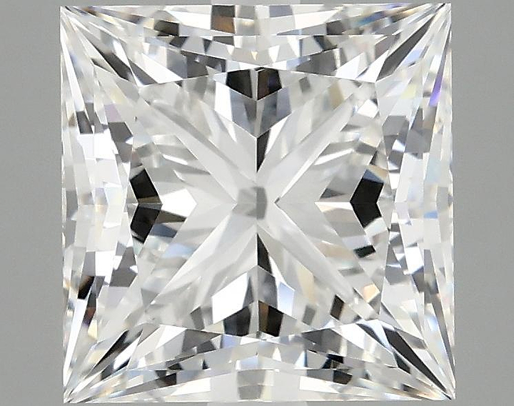 4.12 Carat Princess Shaped Ideal Cut VVS2 IGI Certified Lab Grown Diamond